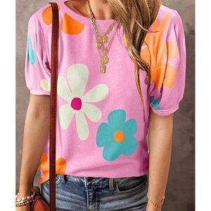 BellanBlue Pink Floral Blouse